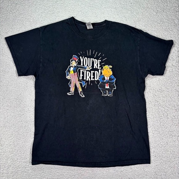 Gildan Other - Donald Trump You're Fired T-Shirt Mens L Uncle Sam Democrat Cotton Black Anti